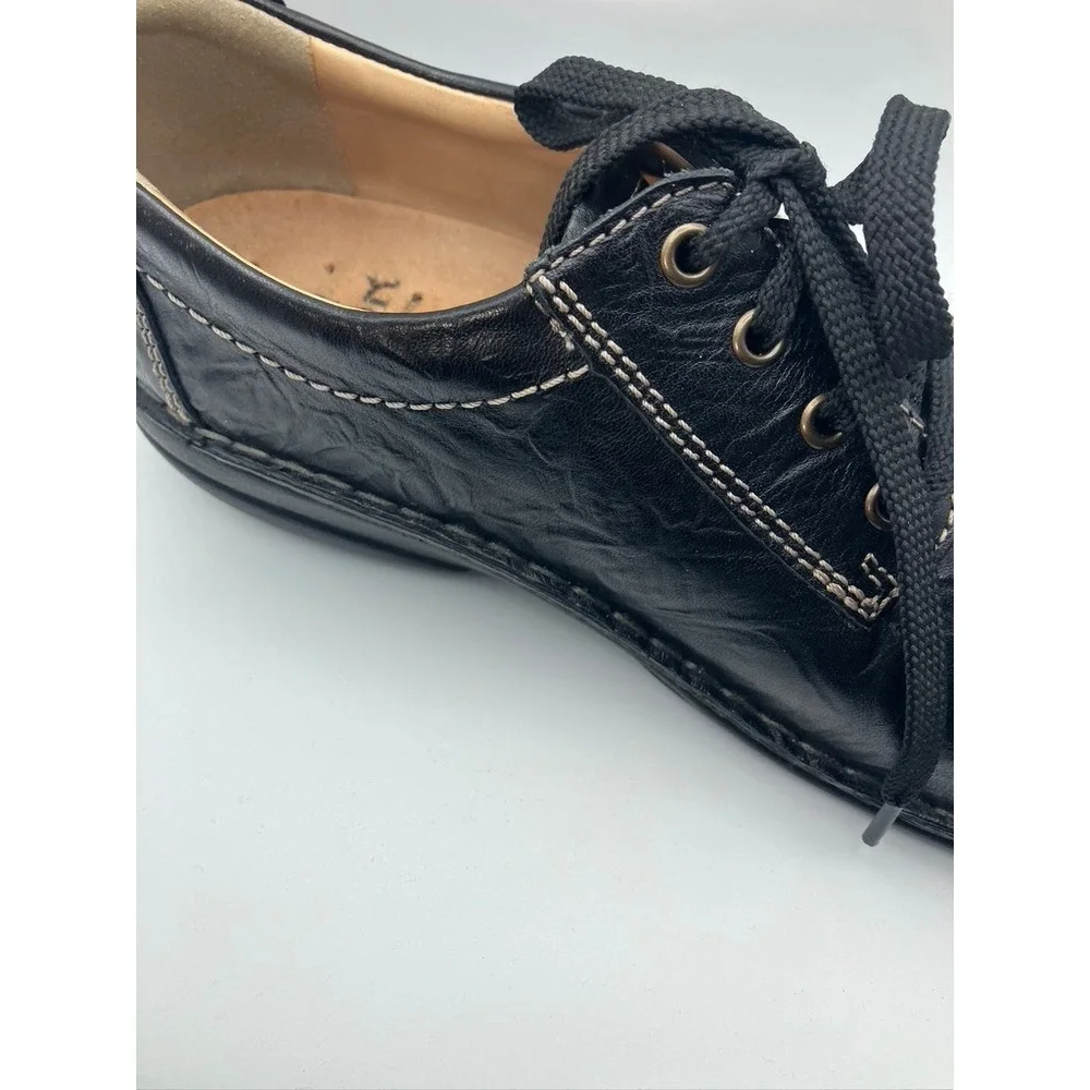 Finn Comfort 81582 Black Leather Lace Up Oxford Shoes Mens EU 41 Made in Germany